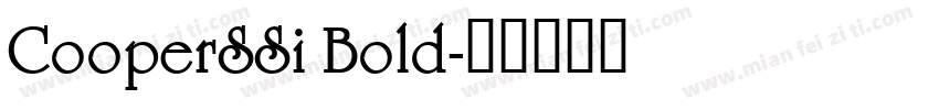 CooperSSi Bold字体转换